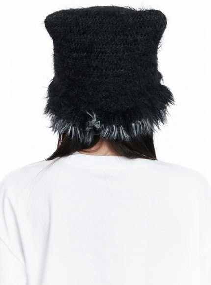 Delilah Cat-Ear Faux Fur Beanie CO521