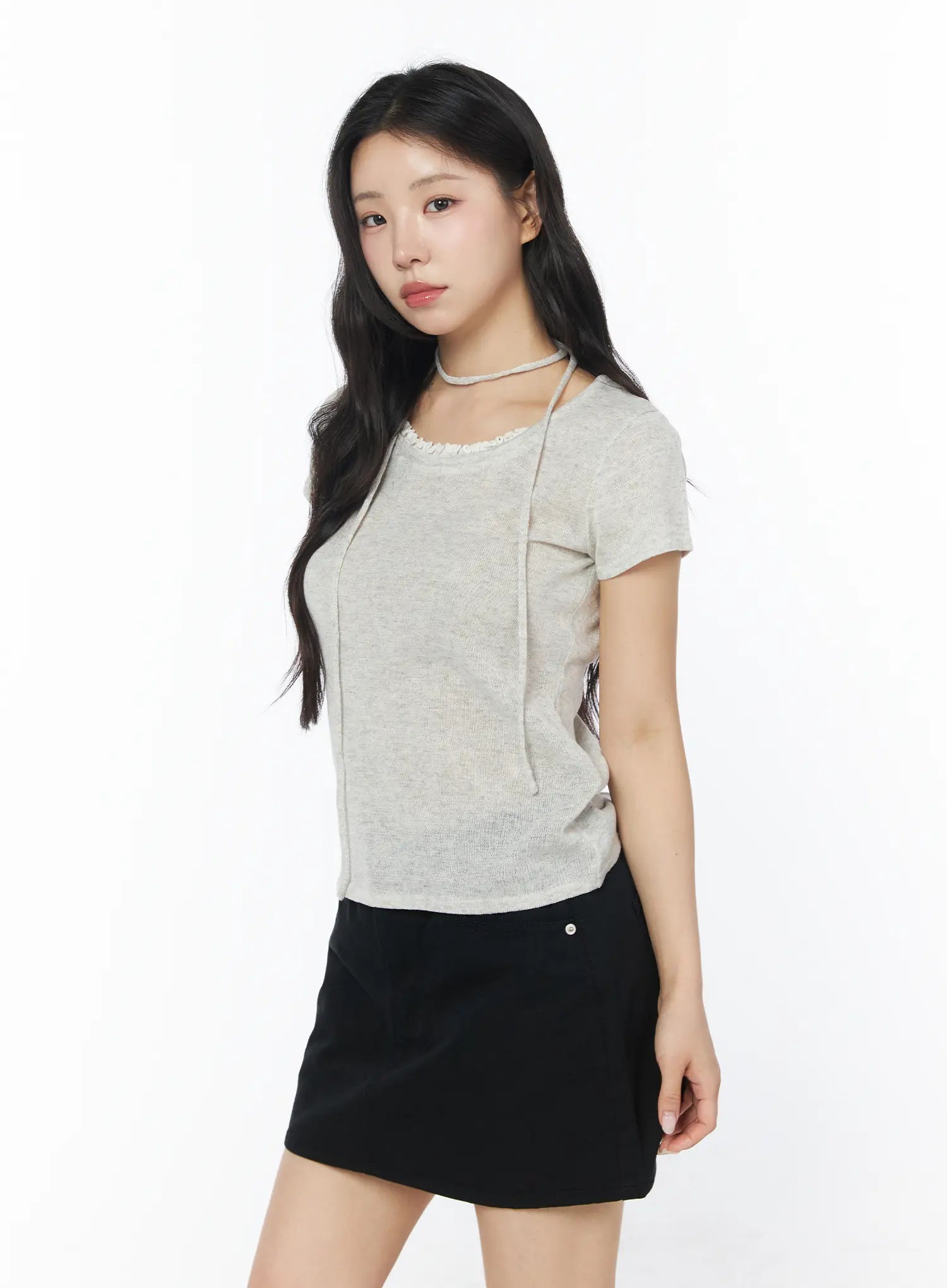sheer-short-sleeve-top-and-scarf-cy522