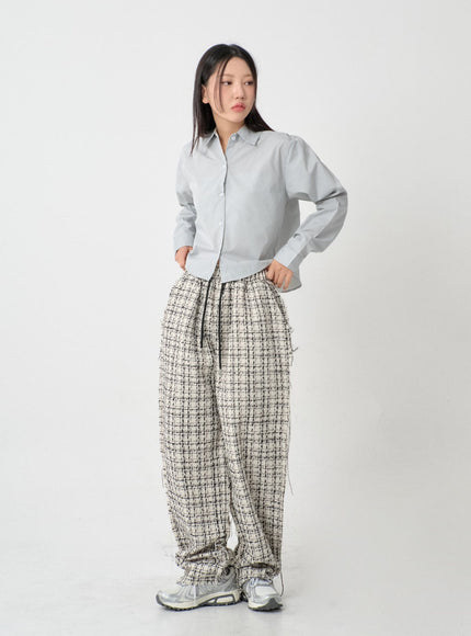 Cotton Cropped Long Sleeve T-Shirt IS15