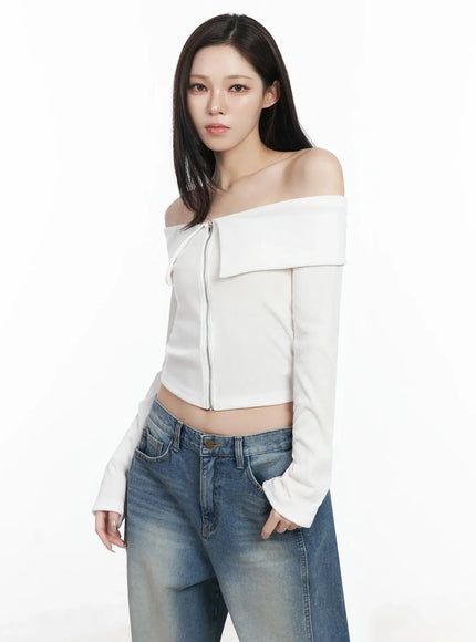 ribbed-off-shoulder-zip-up-tee-ij528