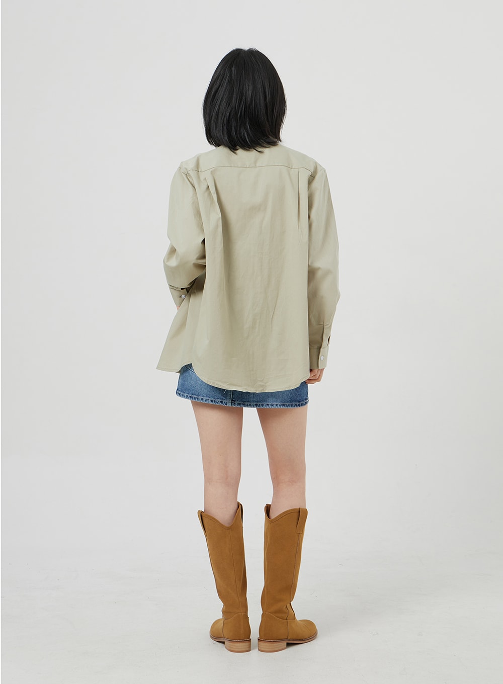 Mid-Rise Denim Mini Skirt OM303