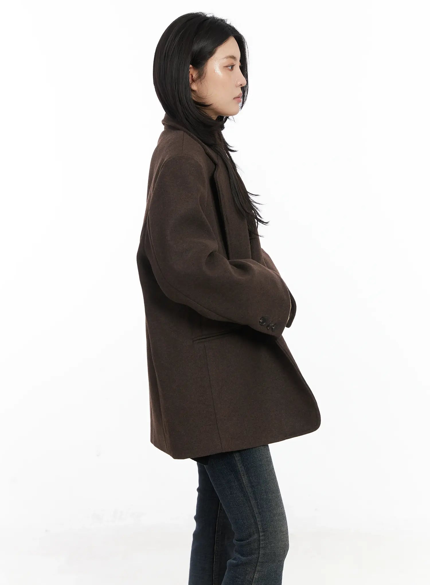 Oversized Classic Wool Blazer Jacket CD502