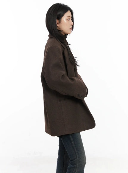 Oversized Classic Wool Blazer Jacket CD502