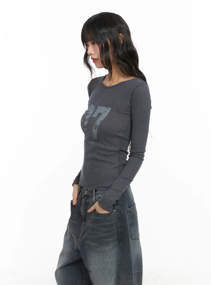 number-print-ribbed-long-sleeve-tee-cj501