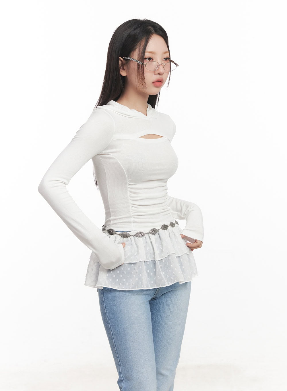 shirred-cut-out-crop-hoodie-top-ca521