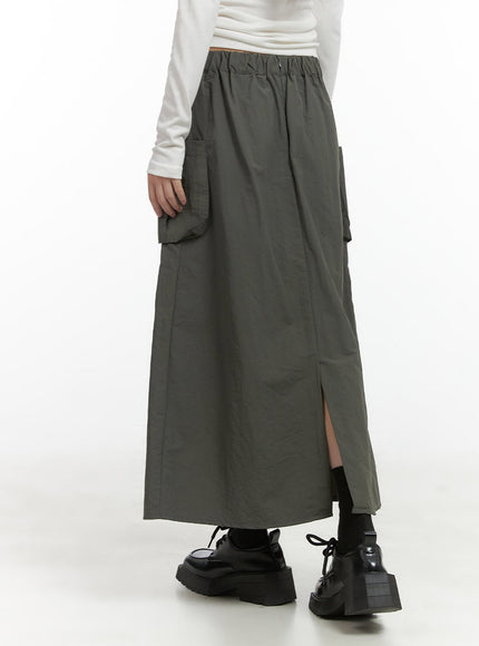 nylon-pocket-cargo-maxi-skirt-co410