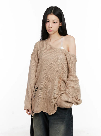 distressed-loose-knit-sweater-cg522