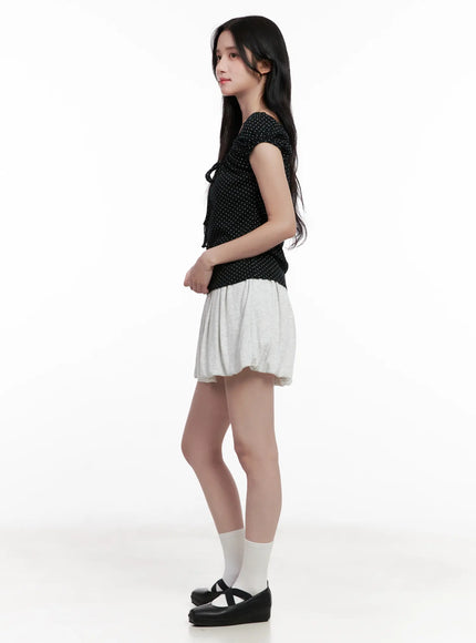 Comfy Gray Pleated Skirt CL516