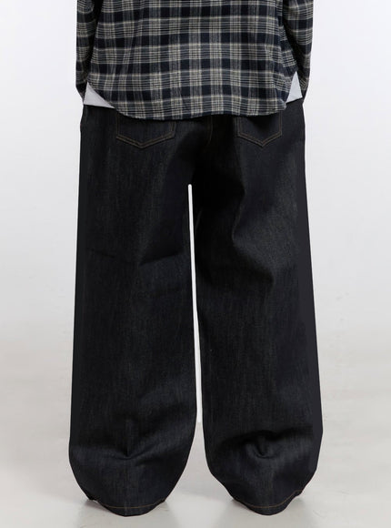 Men's Pintuck Baggy Jeans IM525