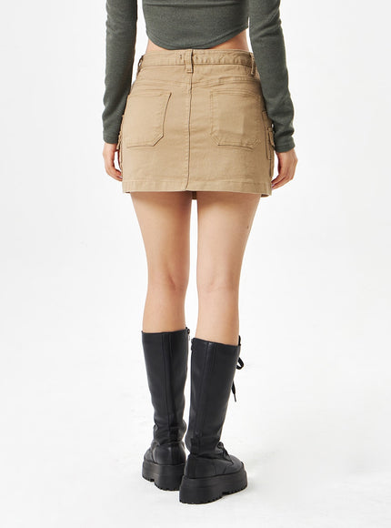 Mid-Rise Cargo Mini Skirt CA313