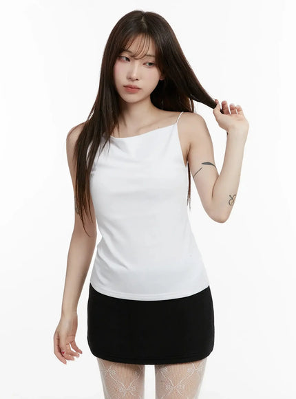 Tie Layered Knit Cami Cardigan Set IJ516