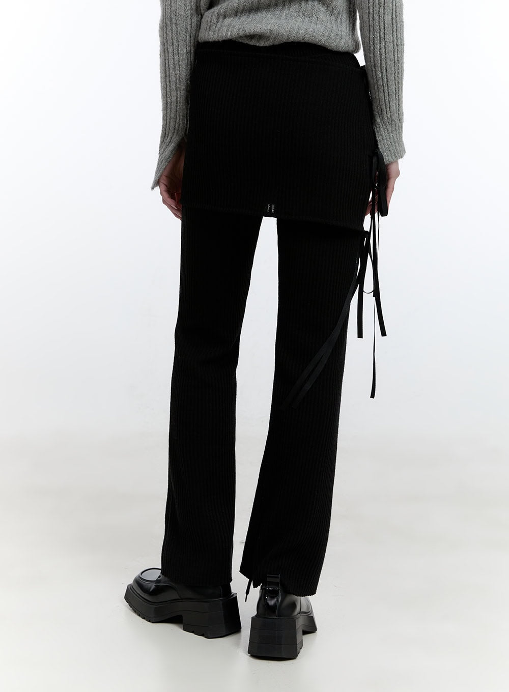 ribboned-layered-skirt-pants-set-cj520