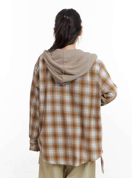 checkered-hooded-shirt-cm426