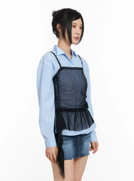 chic-layered-bustier-top-cm516 / Black