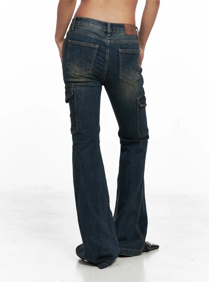 Owen Low-Rise Vintage Wash Flared Jeans CO510