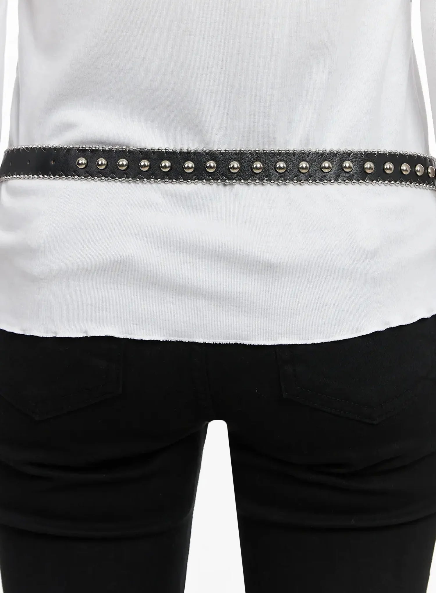 Vintage Studded Skinny Belt IN514