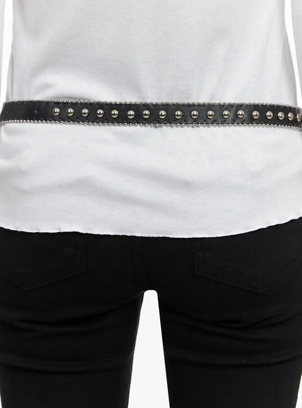 Vintage Studded Skinny Belt IN514
