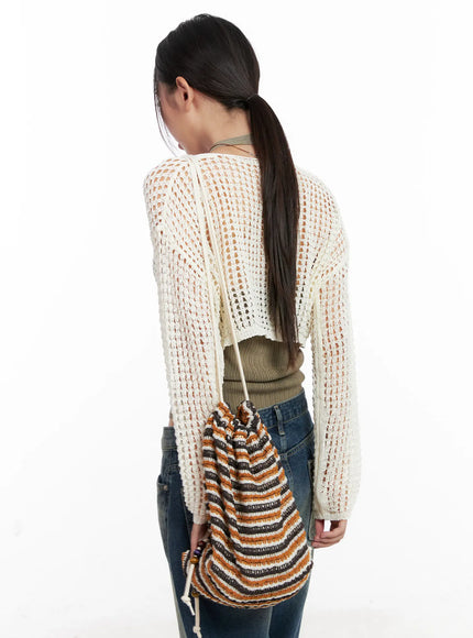 striped-drawstring-knit-backpack-cl522