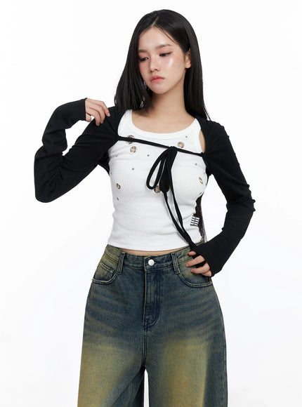 slim-fit-cropped-bolero-is525