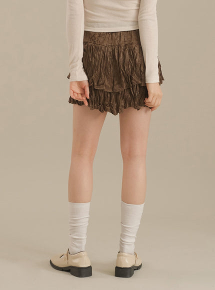 Ruffle Tier Mini Skirt J17