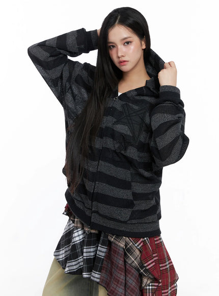 star-patch-striped-zip-up-is525