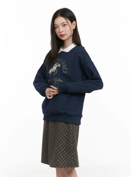 Graphic Fleeced Sweatshirt CJ506