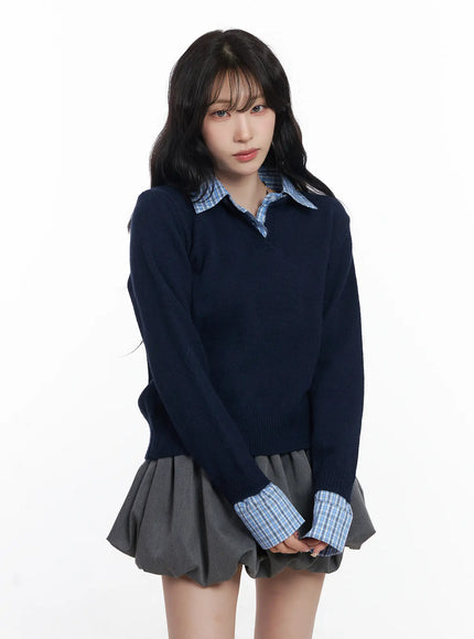 contrast-collar-knit-sweater-cj527