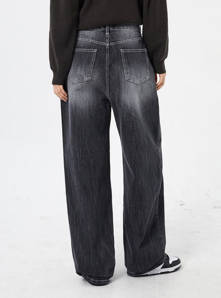 Wide Leg Black Jeans CM315
