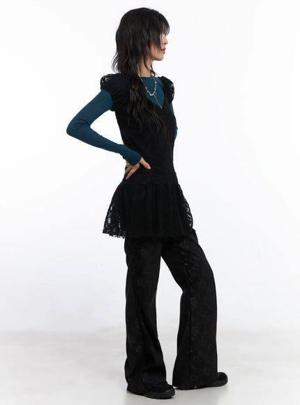 lace-shirred-mini-dress-co507