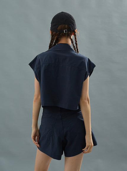 Linen Crop Shirt CU22