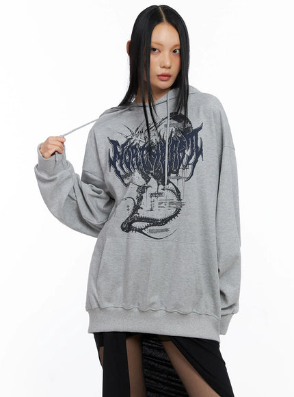 Oversized Graphic Hoodie IO516