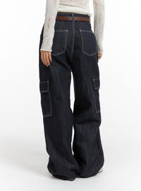 solid-baggy-cargo-jeans-cf416