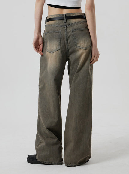 Vintage Wash Baggy Jeans CF307