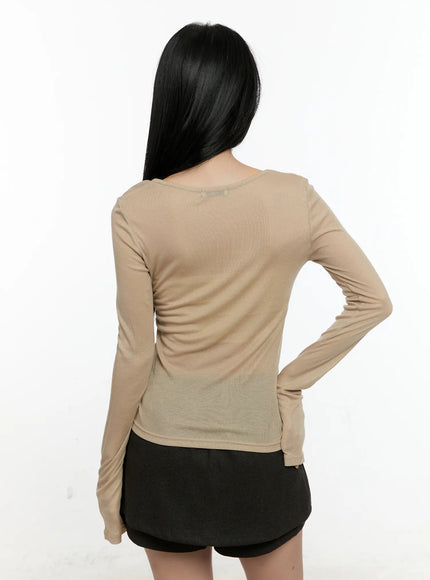 Argyle Pattern Long Sleeve Tee CN505