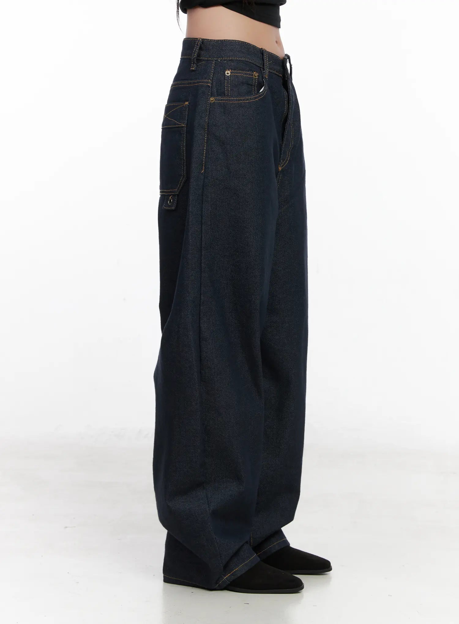 Heaven Wide-Leg Dark Washed Jeans CN513