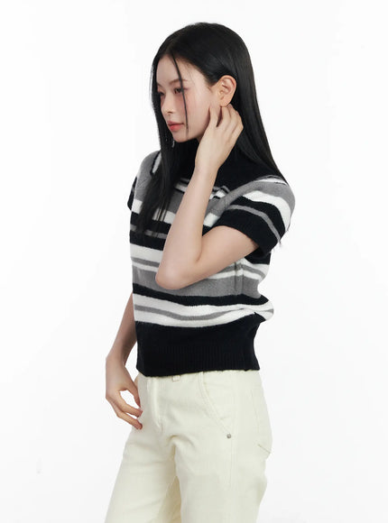 striped-turtleneck-short-sleeve-knit-top-cj520