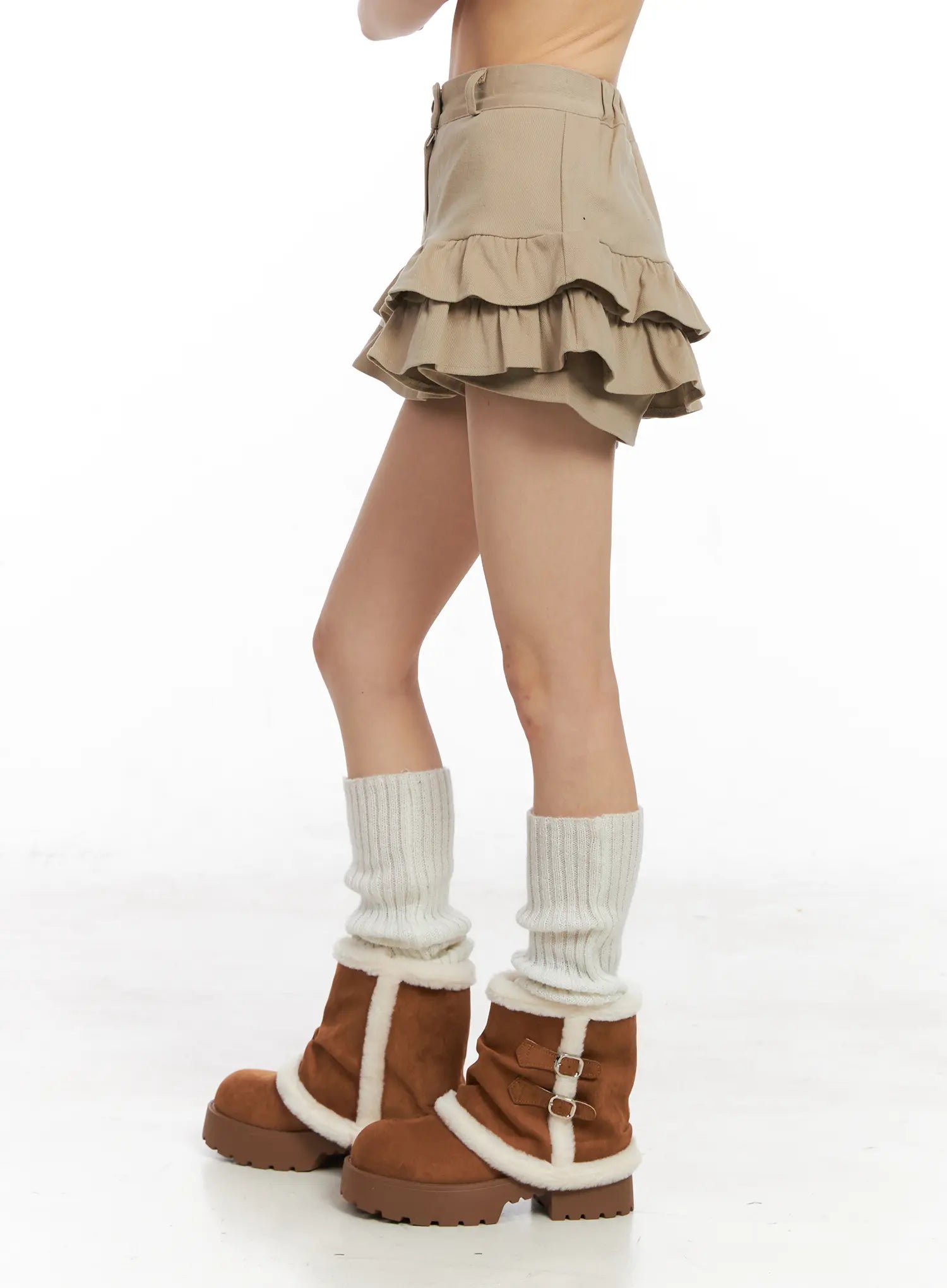 frill-hem-fleece-lined-mini-skirt-cn520