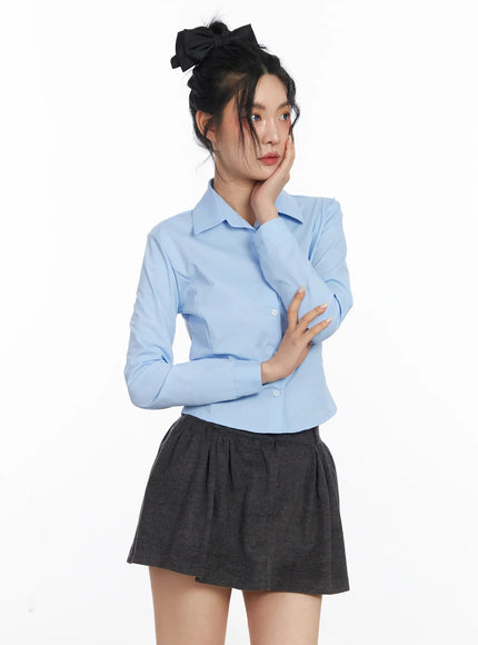 cropped-long-sleeve-shirt-cj522 / Light blue