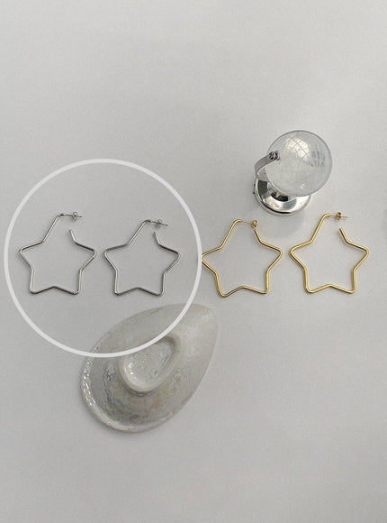 orbit-big-star-earrings-ia517 / Silver
