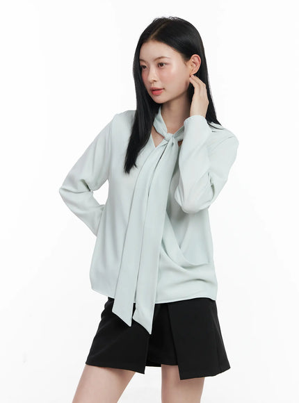 elegant-v-neck-scarf-blouse-cj519