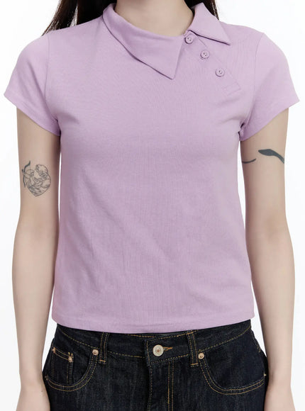 asymmetrical-collar-short-sleeve-top-ca501