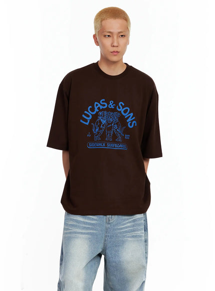Men's Lucas Graphic Oversized Tee IL514