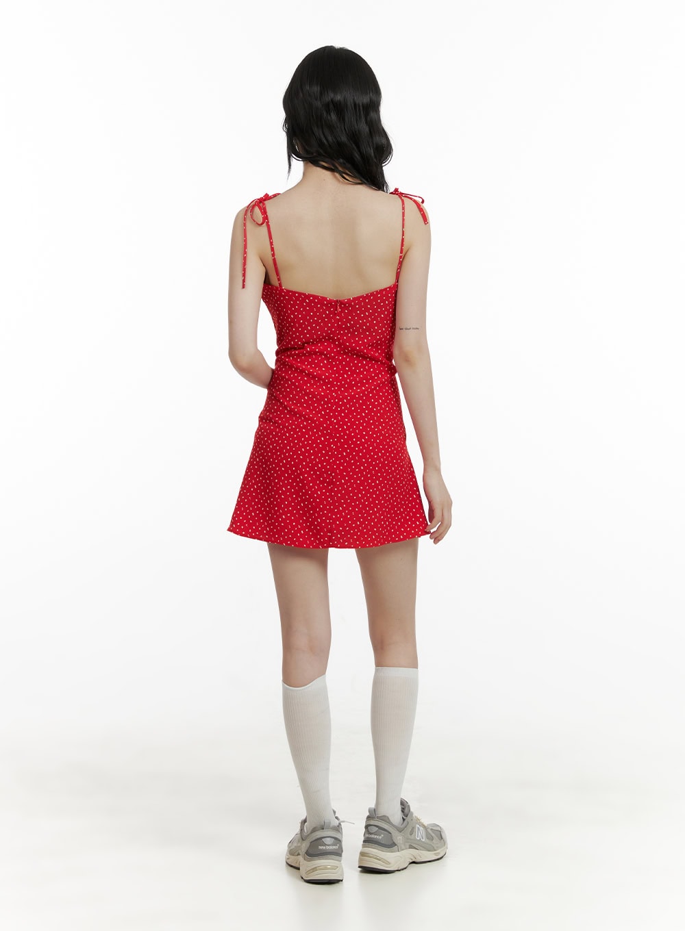 ribbon-strap-polka-dot-mini-dress-cu410