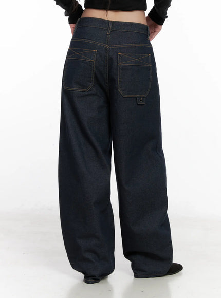 Heaven Wide-Leg Dark Washed Jeans CN513