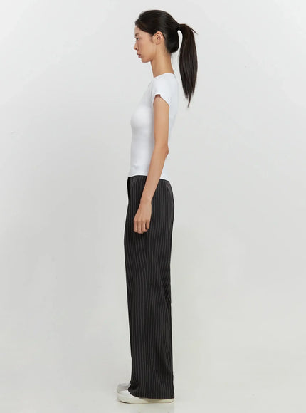 Round Neck Short-Sleeve Top IL528