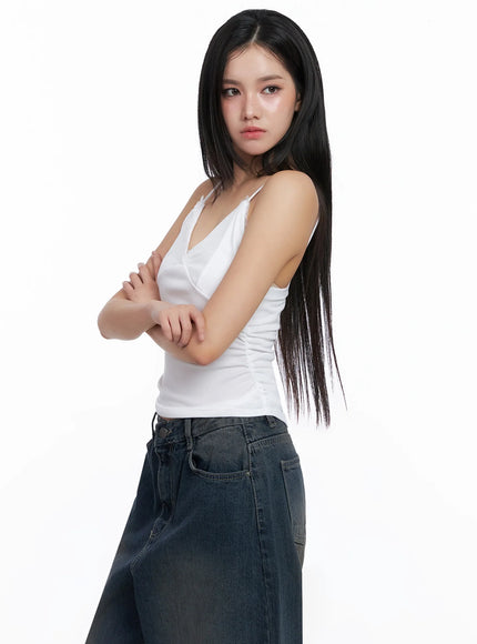 sleeveless-ruched-lace-cami-is525