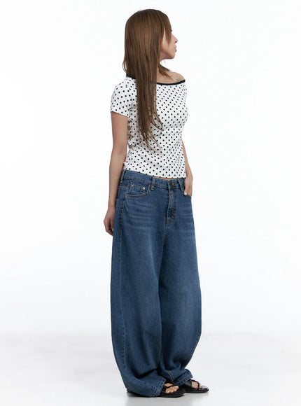 Shuhua Washed Wide-Leg Denim Jeans CL510