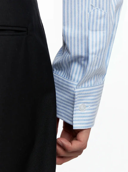 Men's Classic Striped Oxford Shirt IO516