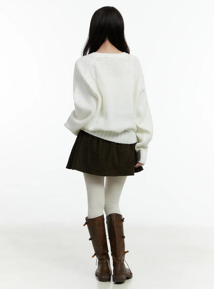 fleece-lined-pleated-mini-skirt-cd523