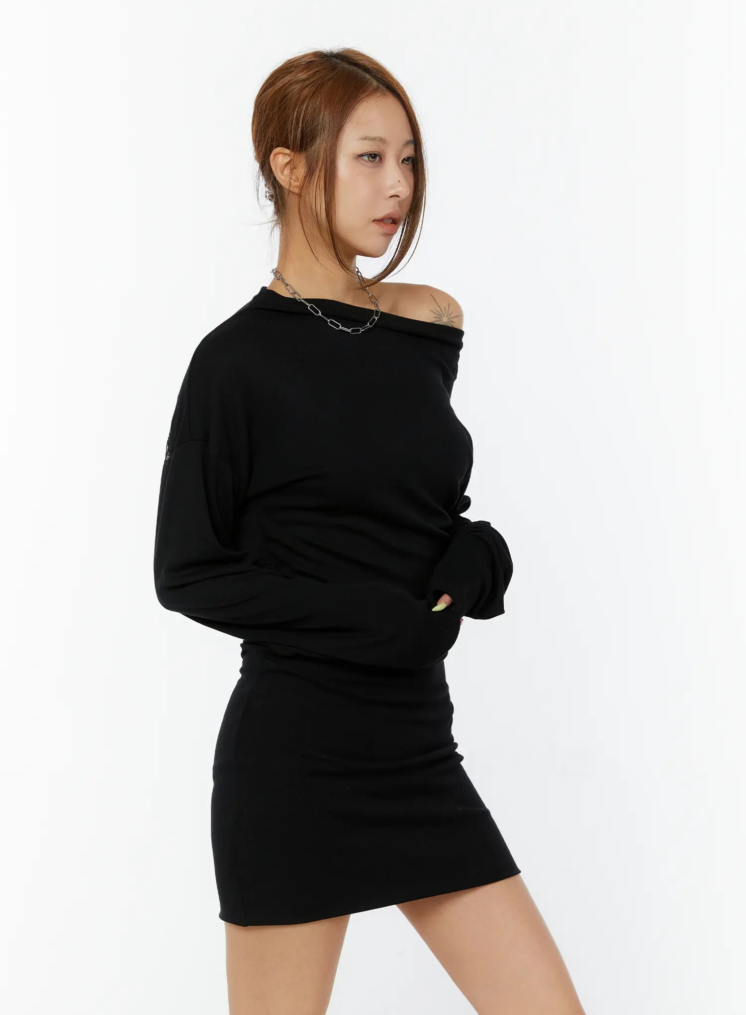 cross-lace-off-shoulder-mini-dress-cy521